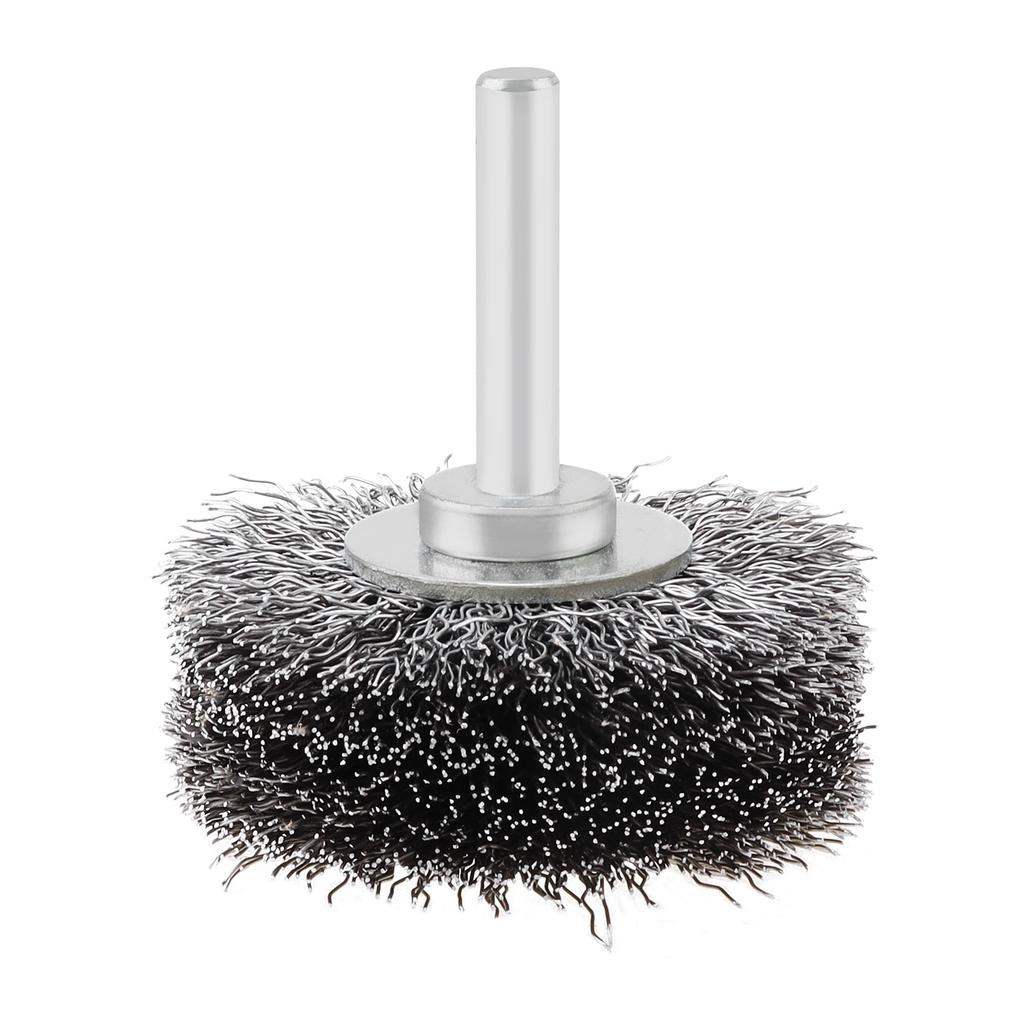 2 Inch Crimped Wire Wheel Brush 1/4 Inch Shank Stainless Steel Polishing Brush Rust Paint Corrosion Removal Drill Power Tool Accessory