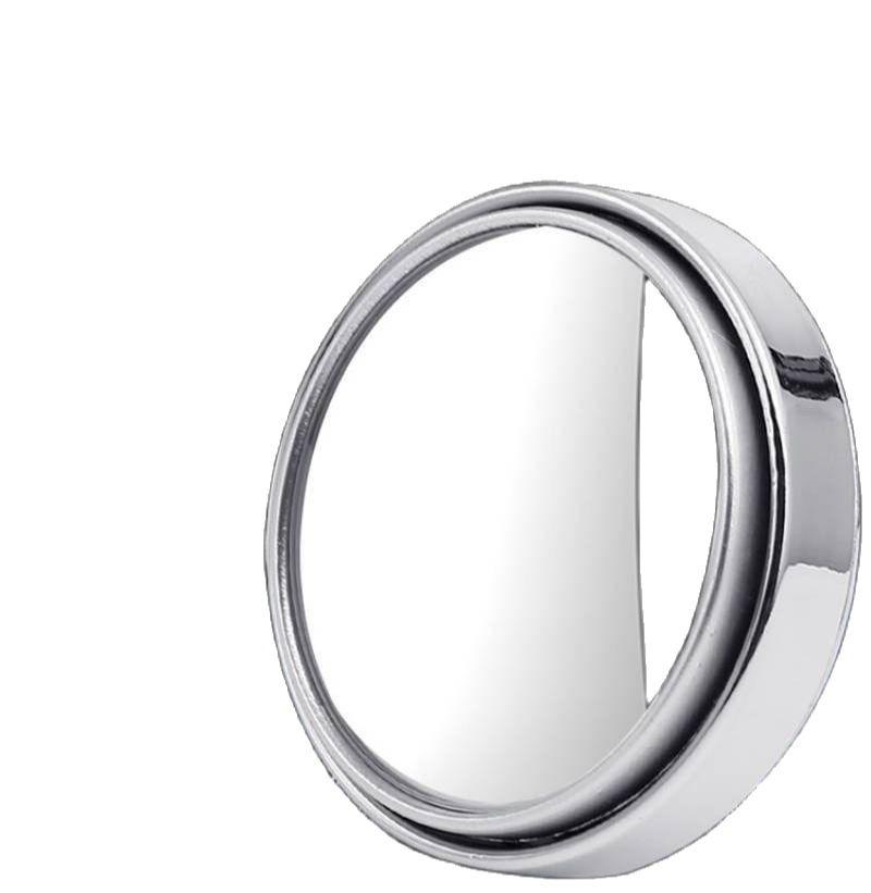 2 Pcs Car Round Frame Convex Blind Spot Mirror Wide-angle 360 Degree Adjustable Clear Rearview Auxiliary Mirror Driving Safety