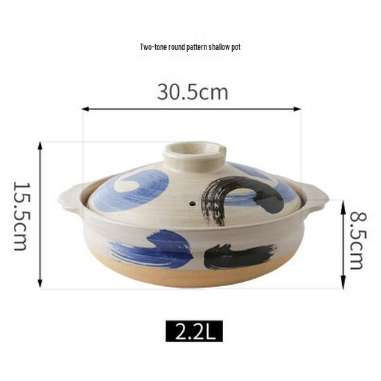 Bao Yi High-Temperature Japanese Ceramic Clay Soup Pot for Gas Stove