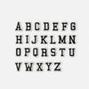 Kolle Alphabet Wappen Sticker Schwarz (Möglichkeit: A-Z)