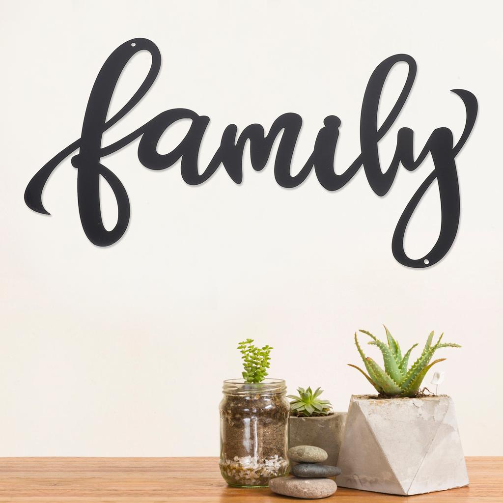 Ornament Decor Iron Letter Pendant Letters Sign Unique Wall Backdrop Craft Metal for Home Black Adornment