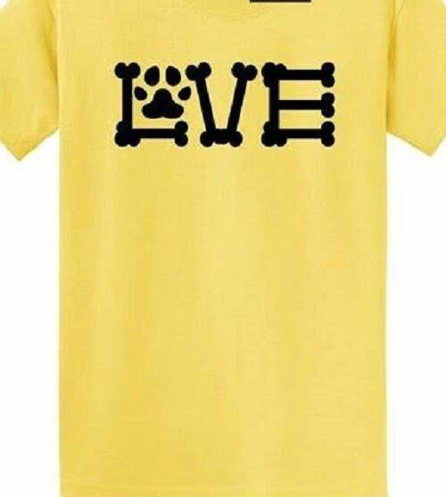 Love Dog Animal lover T shirt Tee puppy pitbull Havanese Doxie paw hand maltese S