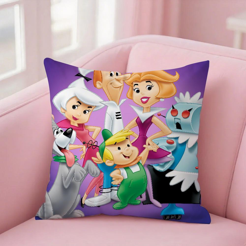 Cartoon The J-Jetsonss Pillow Case Square Double-Sided Printing Sofa Cushion Cover Bedroom Bedside Pillowcover