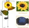 4Pack Solar Sunflower Lights Outdoor Flower Garden Stake Lights Waterproof Thanksgiving Decor for Grave Pathway Wedding Party