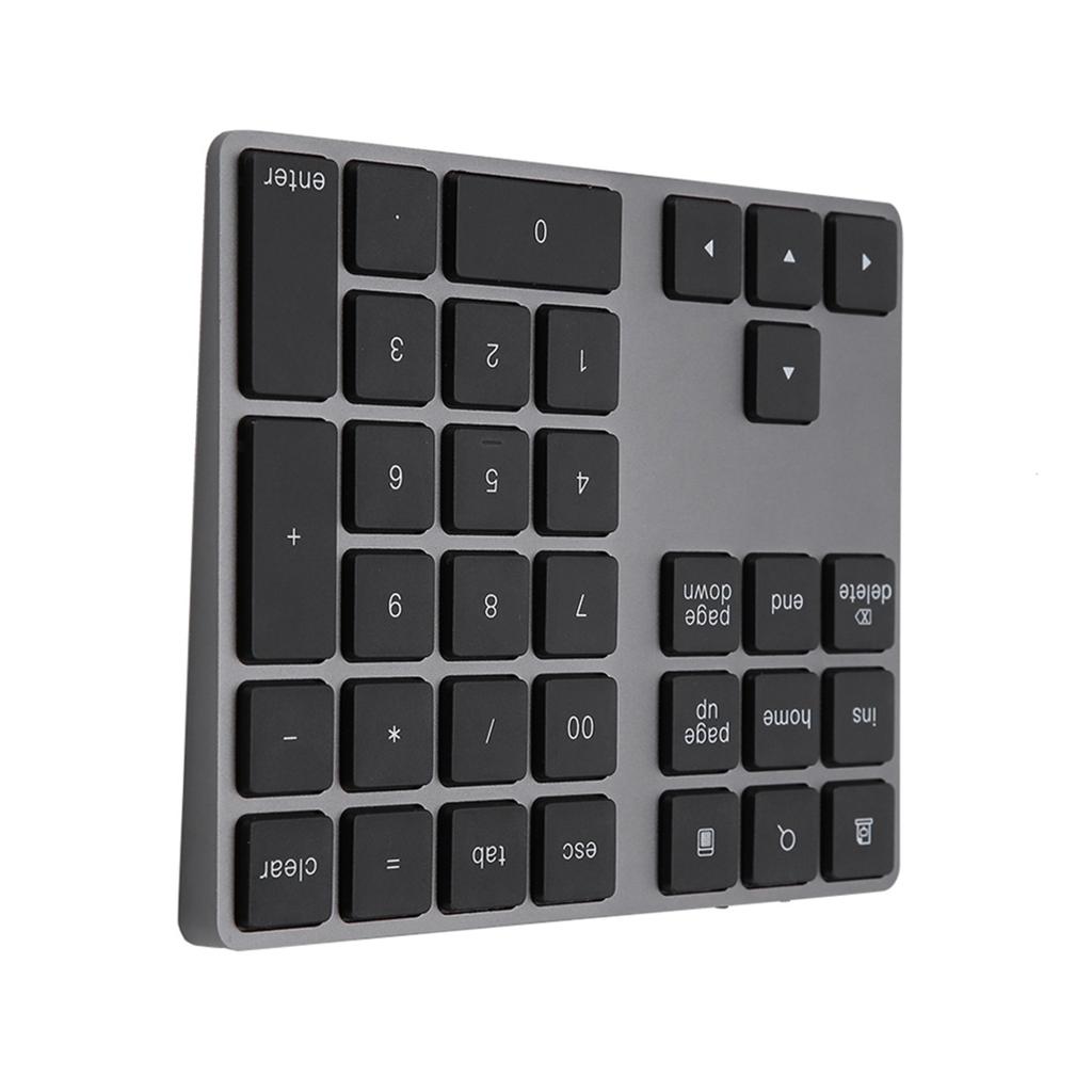 Black 34 Keys Mini Numpad Wireless Bluetooth Numeric Keypad For Apple PC
