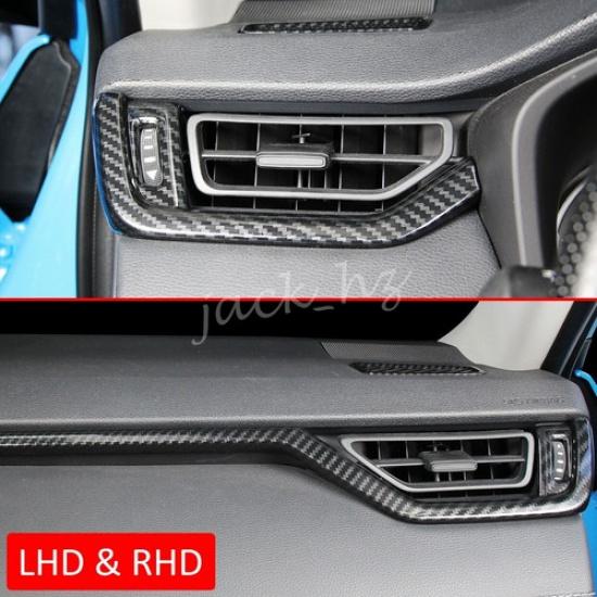 For Toyota RAV4 -2024 Dashboard Side Air Vent Cover Trims Carbon Fiber