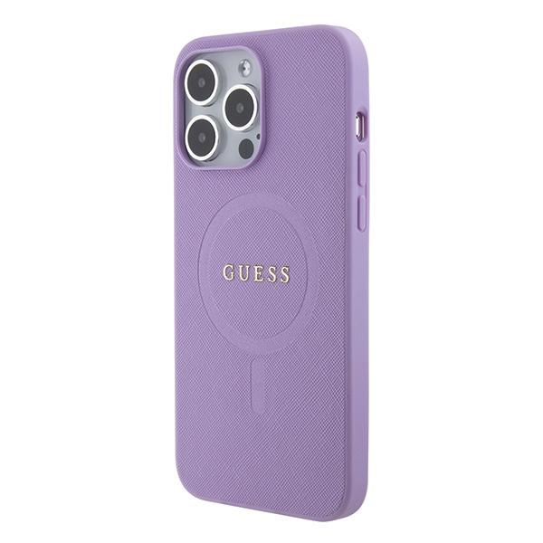 Etui do iPhone 15 Pro Guess Saffiano MagSafe Fioletowe