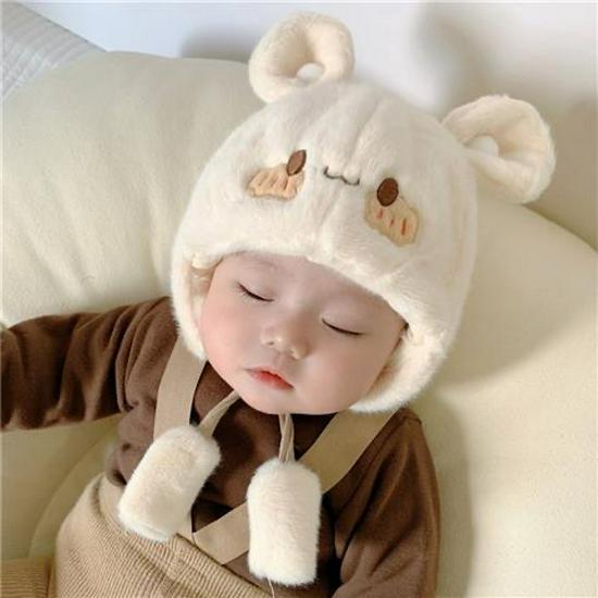 Cozy Plush Baby Hat: Elastic, Thick, Ear-Protecting Winter Warmth for Boys & Girls