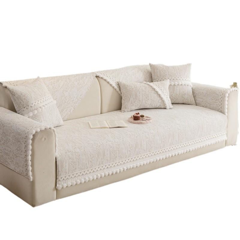 Light French Sofa Cushion Universal In All Seasons  New Non-Slip Seat Cushion Straight Row Leather Sofa Special Cover Cover Cloth Towel