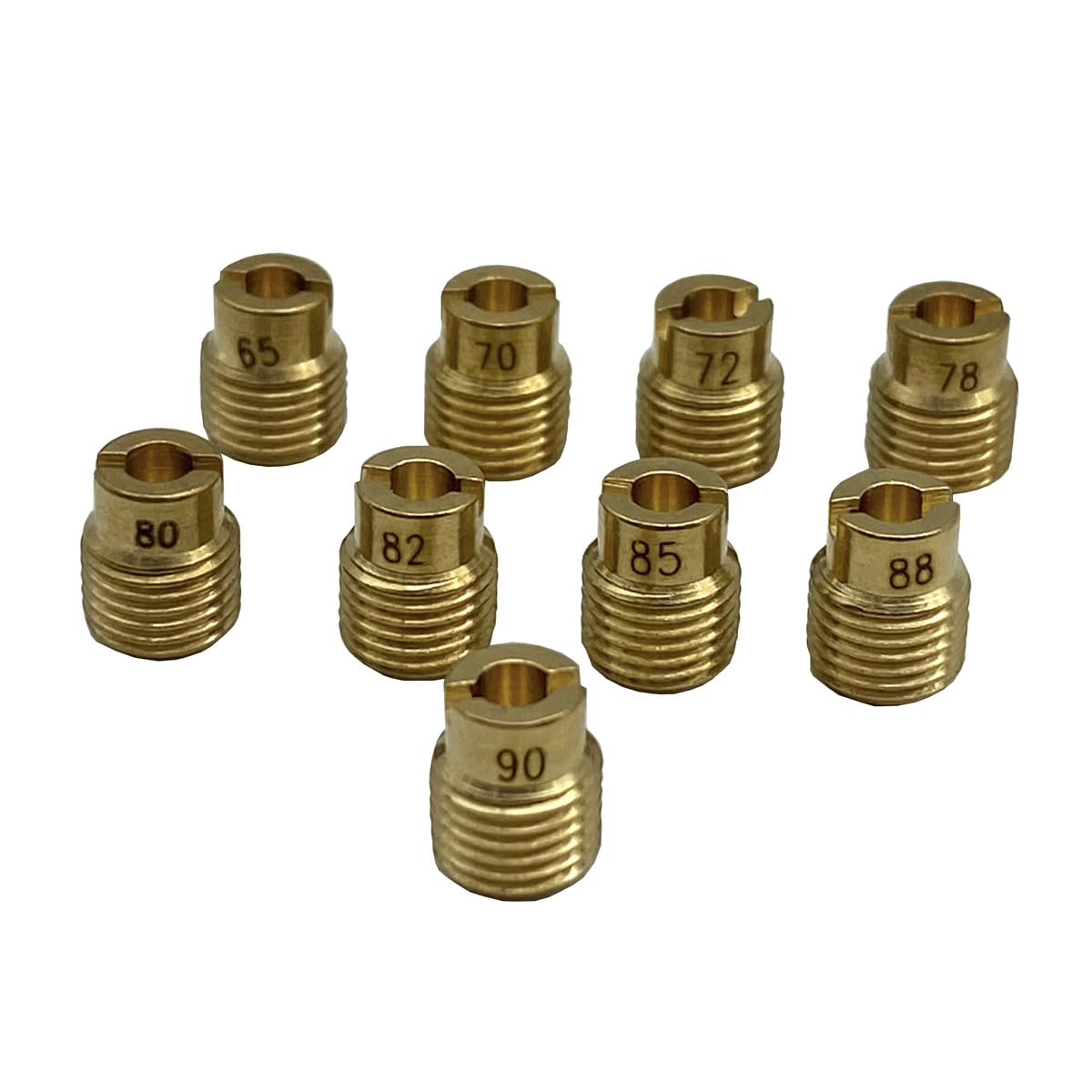 

[Дипа Рибусу] Главный жиклер Keihin Тип с полной резьбой Большой Live Dio AF35 AF61 Ape #65-#90 Set of 9 золотой