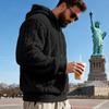 Herren S Lockerer Winter Vintage Warmer Kapuzenpullover Mit Taschen