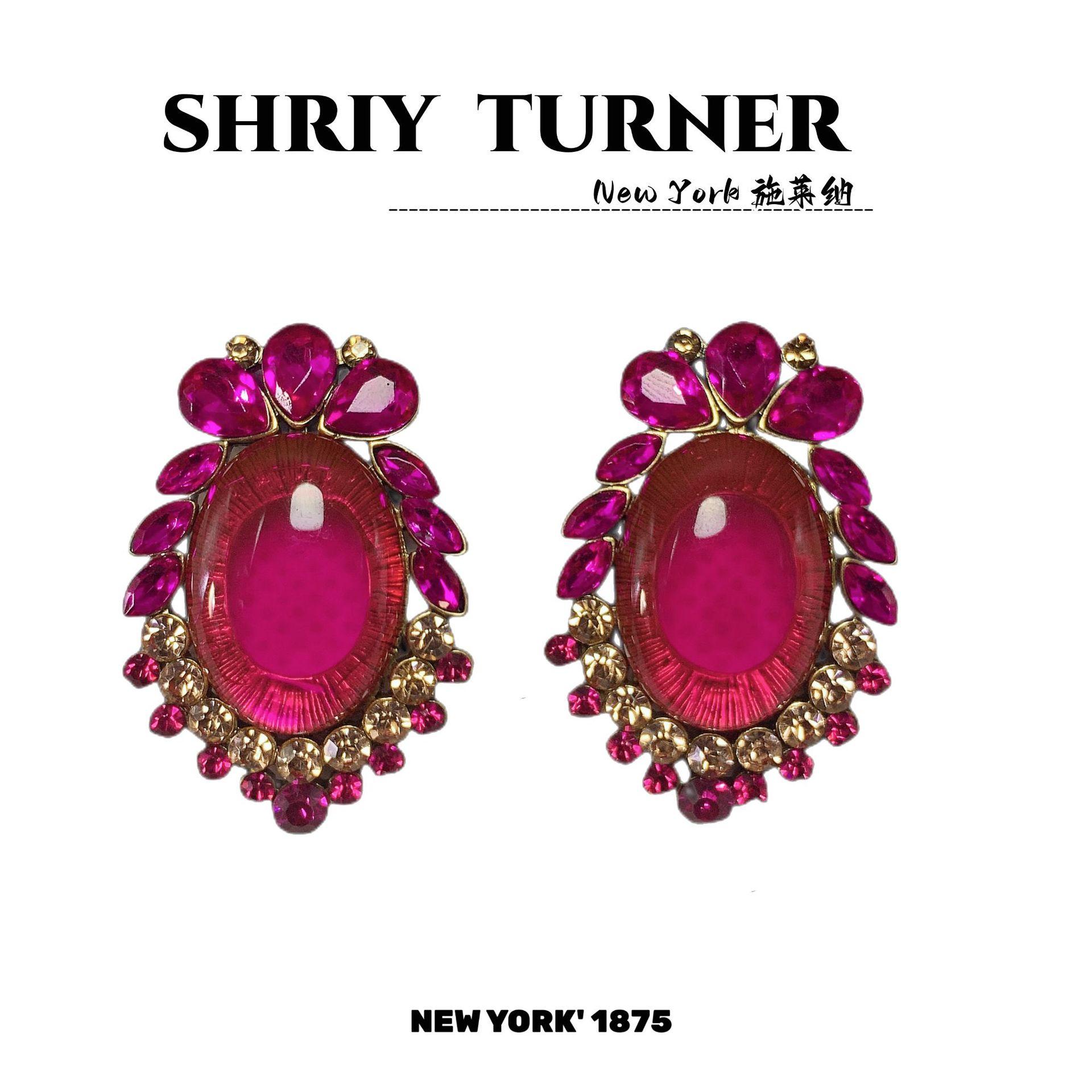 

Шрий · Серьги Turner New York Show Rose Red Magic Mirror Trend S925