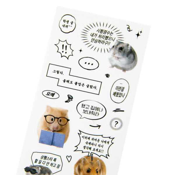 Bullet Journaling Cute Hamster School Life Seal Stickers