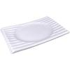 12-inch Pure White Ceramic Rectangular Dinner Plate