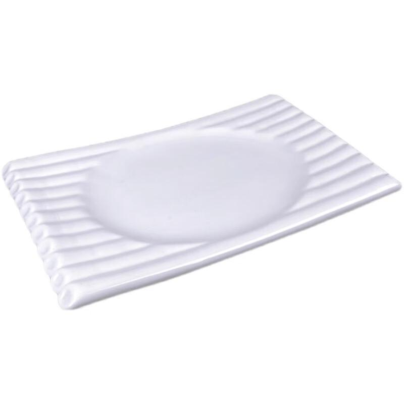 12-inch Pure White Ceramic Rectangular Dinner Plate