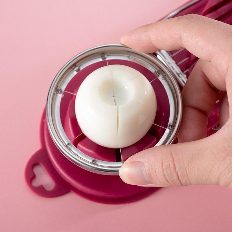 1 adet 2 In 1 Çok Fonksiyonlu Yükseltme Yumurta Kesici Kesici Kesici Kalıp Çiçek Şekli Öğle Yemeği Et Kesici Mutfak Aletleri ZH