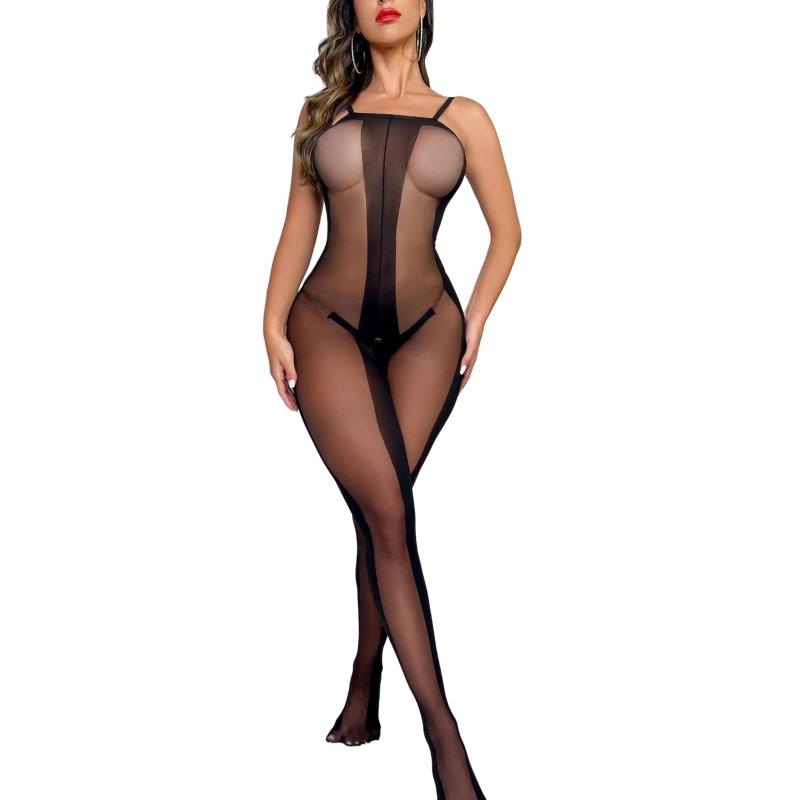 Womens Fashion Stretch Lace Sling Mesh Body Stocking Underwear Fishnet Stocking Lingerie Sexy Costume for Women Plus Size