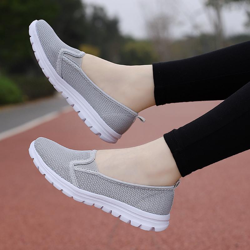 Women's Sports Casual Shoes Women's Shoes Mother's Shoes Walking Elderly Shoes Breathable Mesh Shoes
