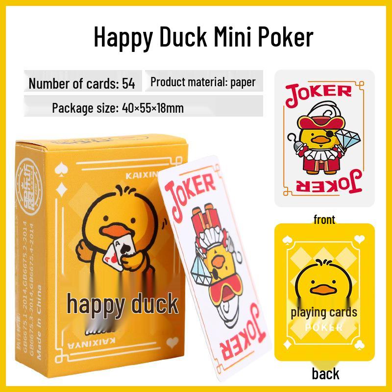 Mini Cute Duck Pocket Poker Cards for Kids - Werewolf Table Game