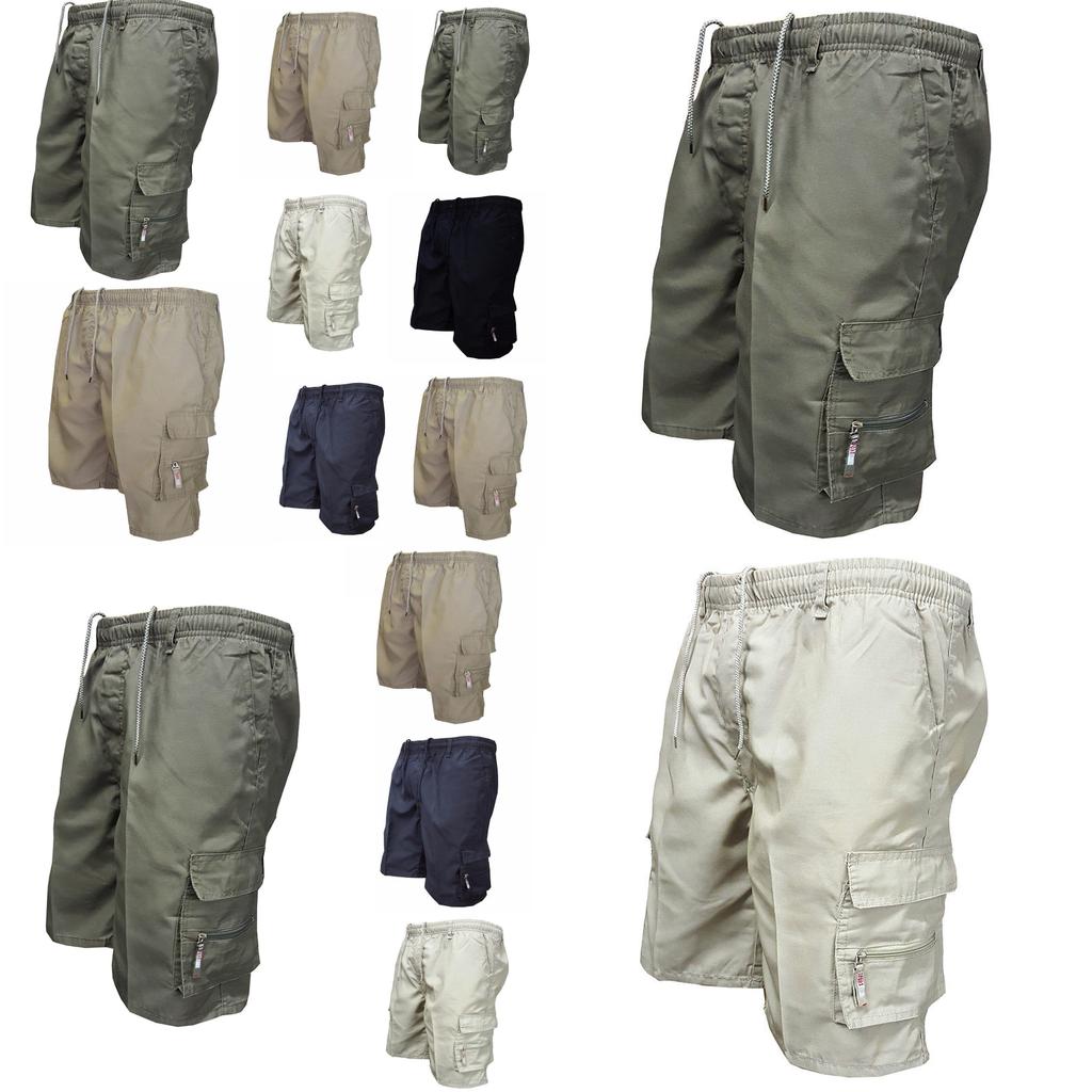 Men's Summer Casual Cargo Shorts Crafted From Premium Quality Cotton Blend Fabric