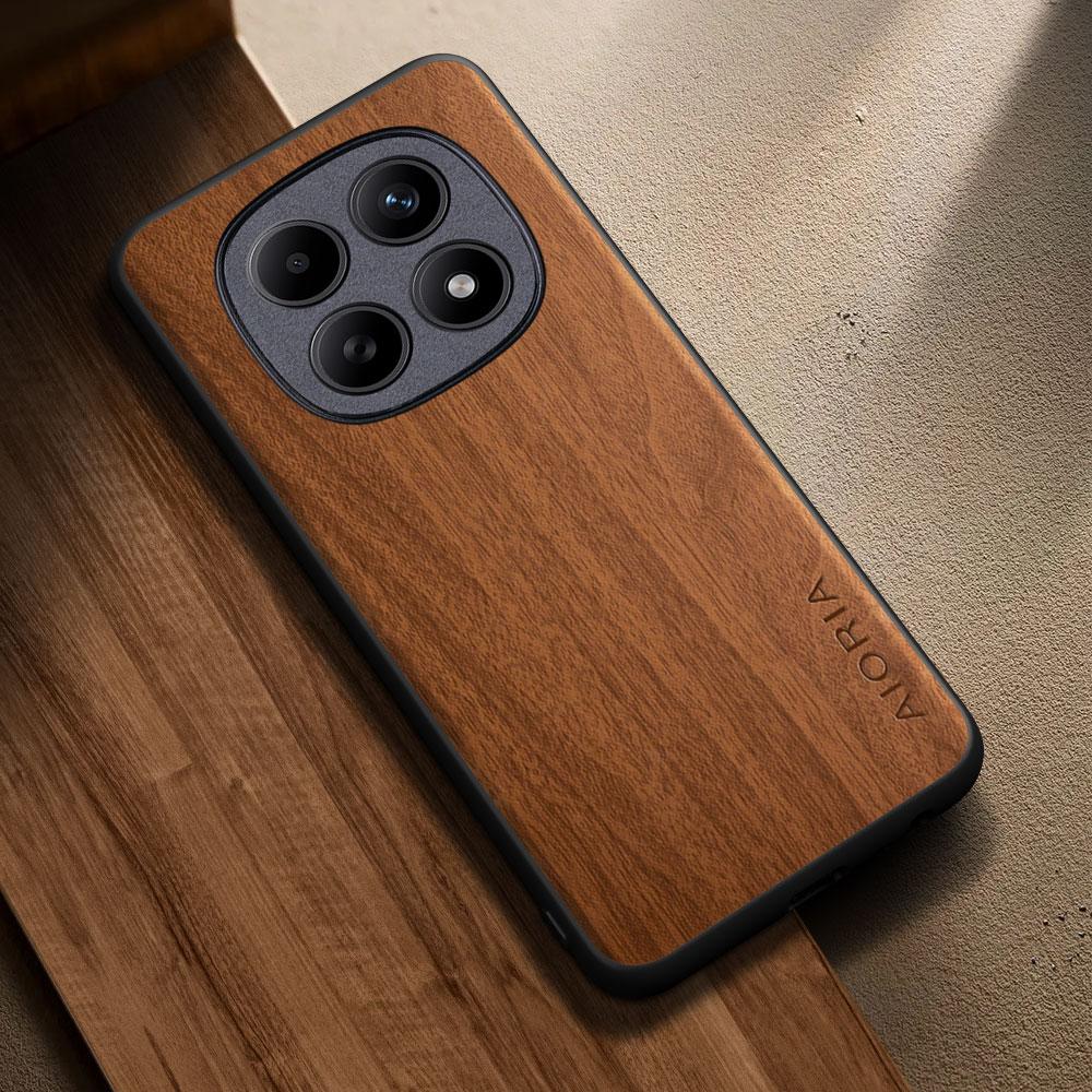 For POCO M8 M7 M6 M4 M3 Pro M5S Case Capa Funda New Fashion Wooden Pattern Pu Leather Cover for Poco M8 Pro 5g Case Coque