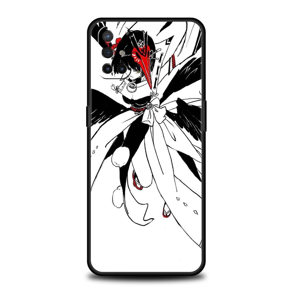 Genshin impact black and white For OnePlus 9 8 7 7T 10 Pro Phone Case for Oneplus 9RT 9R 8T Z Nord 2 N100 N200 N10 CE 5G Cover