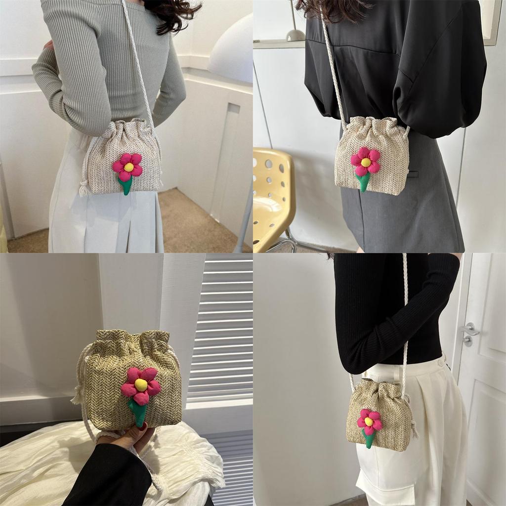 Stilvolle 2023 Sommer Modische Gewebte Umhängetasche Für Damen Schicke Bucket Bag