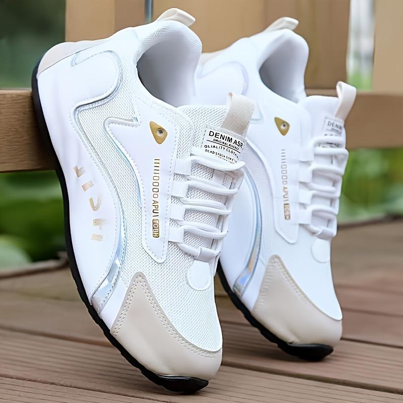 Мужские модные кроссовки с цветными блоками удобные нескользящие дышащие кроссовки на шнуровке для мужского активного отдыха 39 белый 2486₽