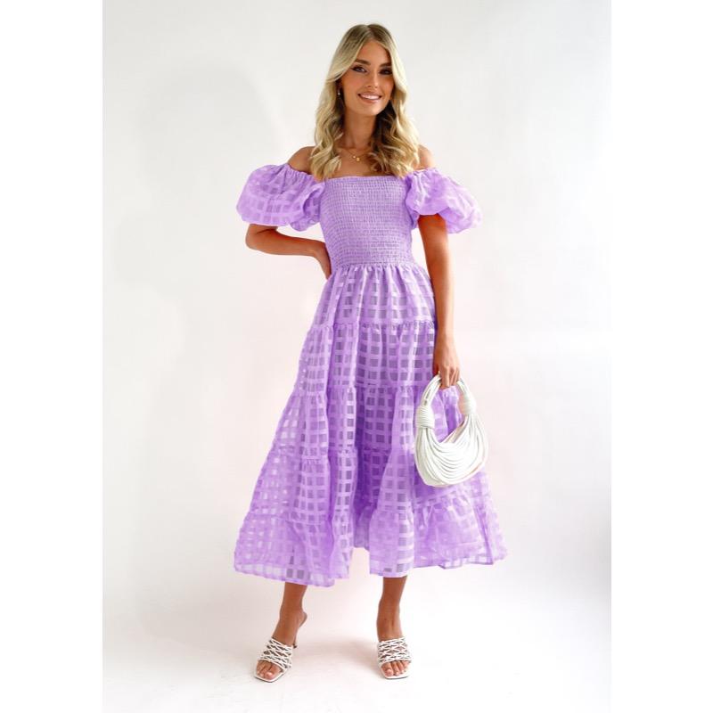 

Летнее платье для женщин XL светло-фиолетовый