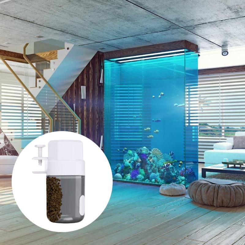 Programmable Pet Feeders Moisture Proof Battery Operated Tanks Dispenser for Home Office Aquariums Battery Operated
