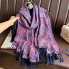 Women Paisley Scarf Cashmere Feeling Pashmina Shawls Tassel Hijab Head Wraps Femme Winter Scarves Foulard Bufanda