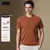[180 Count Pure Cotton] Jovo Light Luxury Round Neck Short Sleeved T-shirt Men's Four Season Casual Versatile Base Shirt