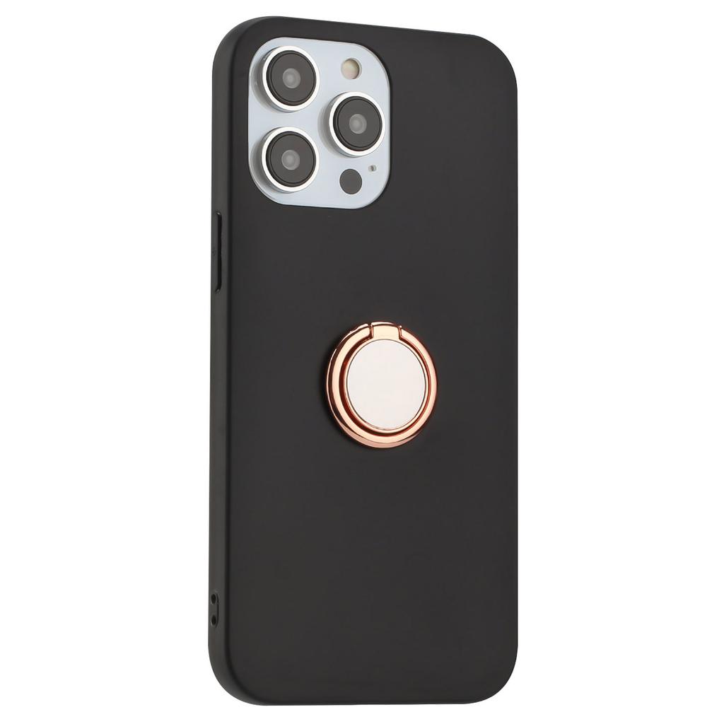 Matte Shell for iPhone 13 Pro Max 6.7 Inch TPU Cover Mobile Phone Case with Ring Kickstand