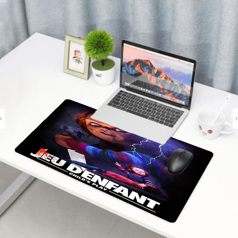 Chucky Print Mouse Pad, Anti‑Slip Desktop keyboard Mat, for PC Laptop Gaming Working Daily Use, Cool Festival Surprise Gift