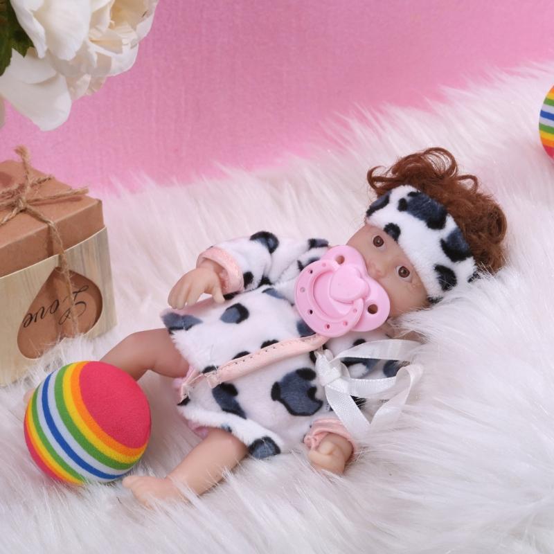 6in Baby Doll Reborns Doll Nurturing Doll Realistic Handmade FullBody Silicone Reborns Toy Parenting Game Popular Gift
