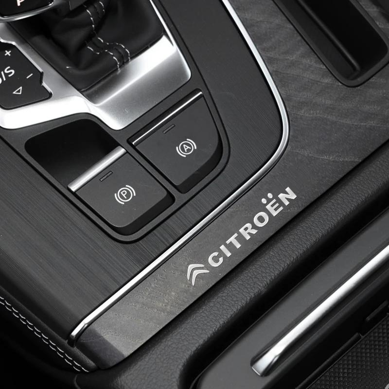 Car Logo Stickers Metal Letter Car Stickers Interior Decoration For Citroen C4 C3 C5 C1 Berlingo Celysee Cactus Picasso Aircross
