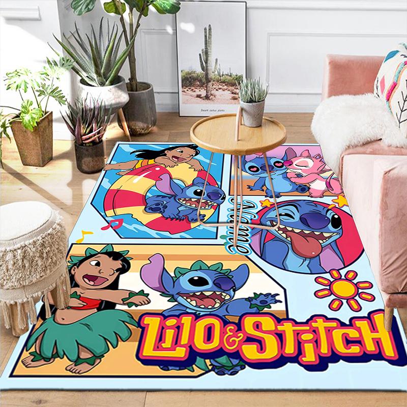 Custom 1Pc Lilo Stitch Adventure Rug Office Carpet Indoor Outdoor Entrance Doormat Nonslip Soft And Comfortable Living Room D916267