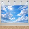 Blue Sky White Cloud Background Natural Landscape Home Party Decoration Backdrop Portrait Photography Banner Baby Shower Props