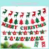 Cheerful Merry Christmas Hanging Banner With Santa Claus For Holiday Celebration