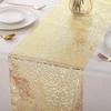 1PC Glitter Metallic Table Runner, Poliestere Oro/Oro Rosa Tovaglia Rotolo Decorazione Tavolo da Pranzo per Festa Compleanno Matrimonio