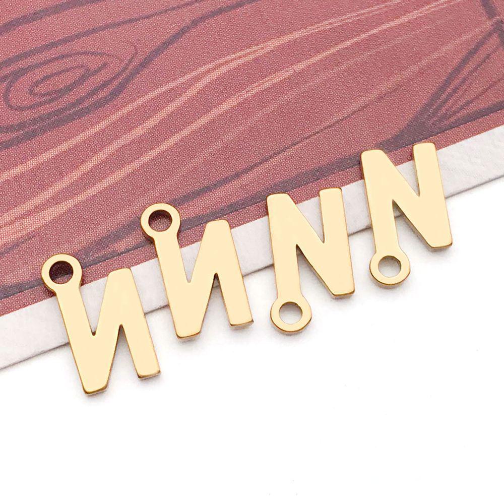 Stainless Steel 26 English Letter Pendant Charm for DIY Bracelets and Necklaces