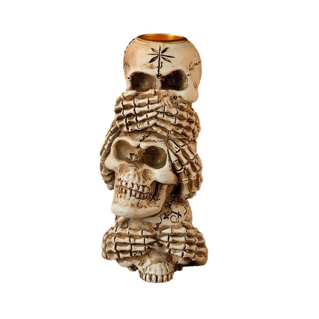 Don't Listen, Don't See, Don't Say. Resin Candle Holders, Decorations For Halloween Atmosphere