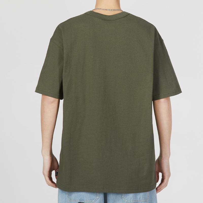 New Nike Drop Shoulder Sleeve T-Shirt Men's Army Green DO7393-325