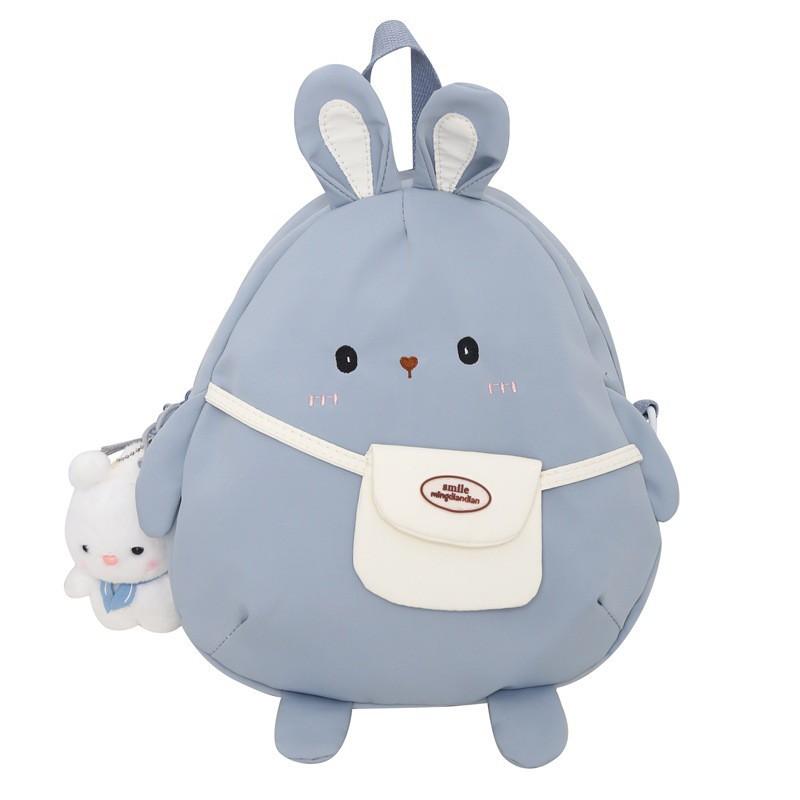 Children's Cartoon Backpack Women 2024 New Style Rabbit Primary School Students Cute Canvas Schoolbag