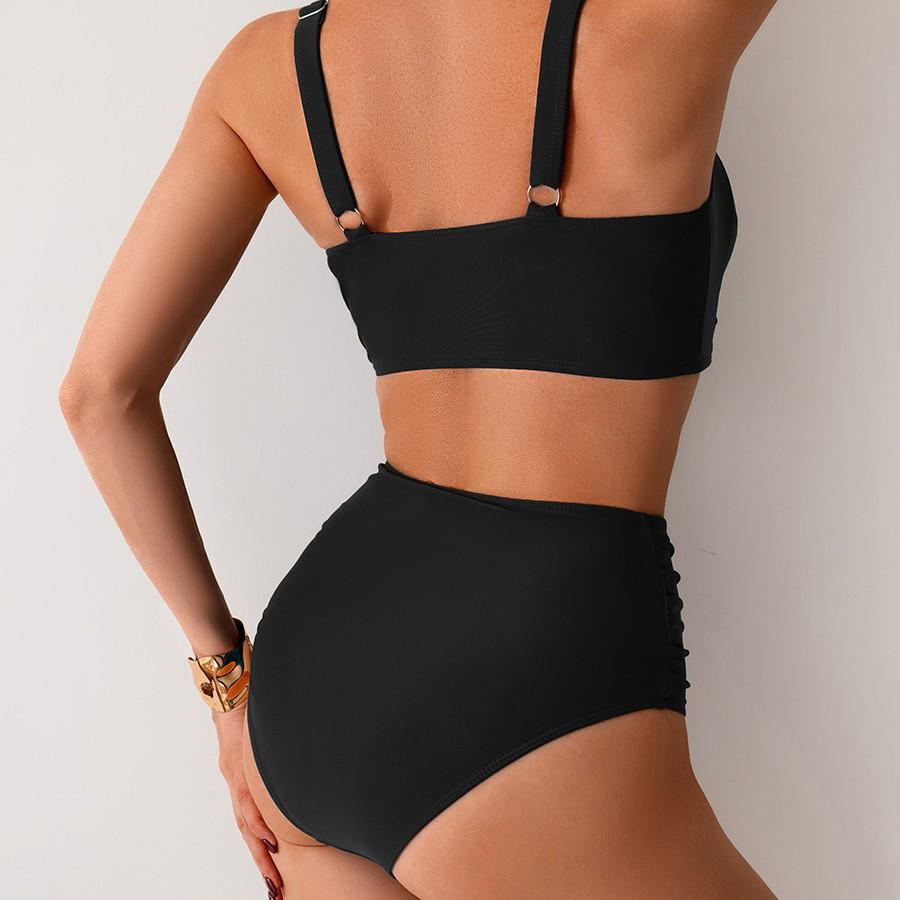 2025 New Bikini European and American Swimsuit Women's Sexy High-waisted Split Swimsuit Bikini