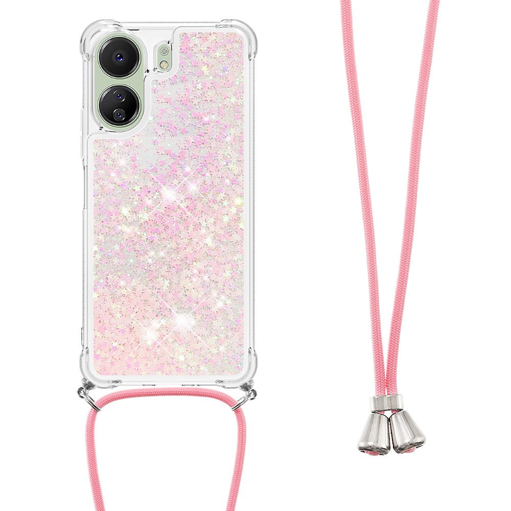 

Для Xiaomi Redmi 13C 4G/13C 5G/13R 5G/Poco M6 5G/Poco C65 4G Чохол з ТПУ Дизайн «Рухомий пісок» Чохол для телефону зі шнурком Pink/Pentagrams