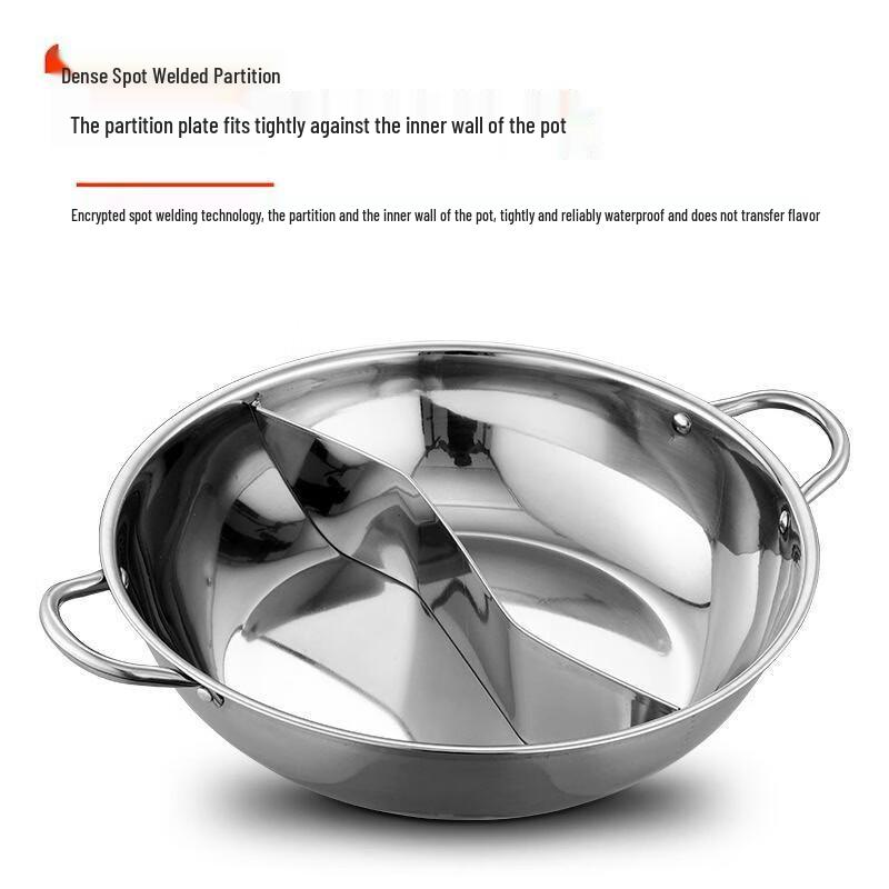 Di Rui En Commercial 201 Stainless Steel Double-Handled Hot Pot