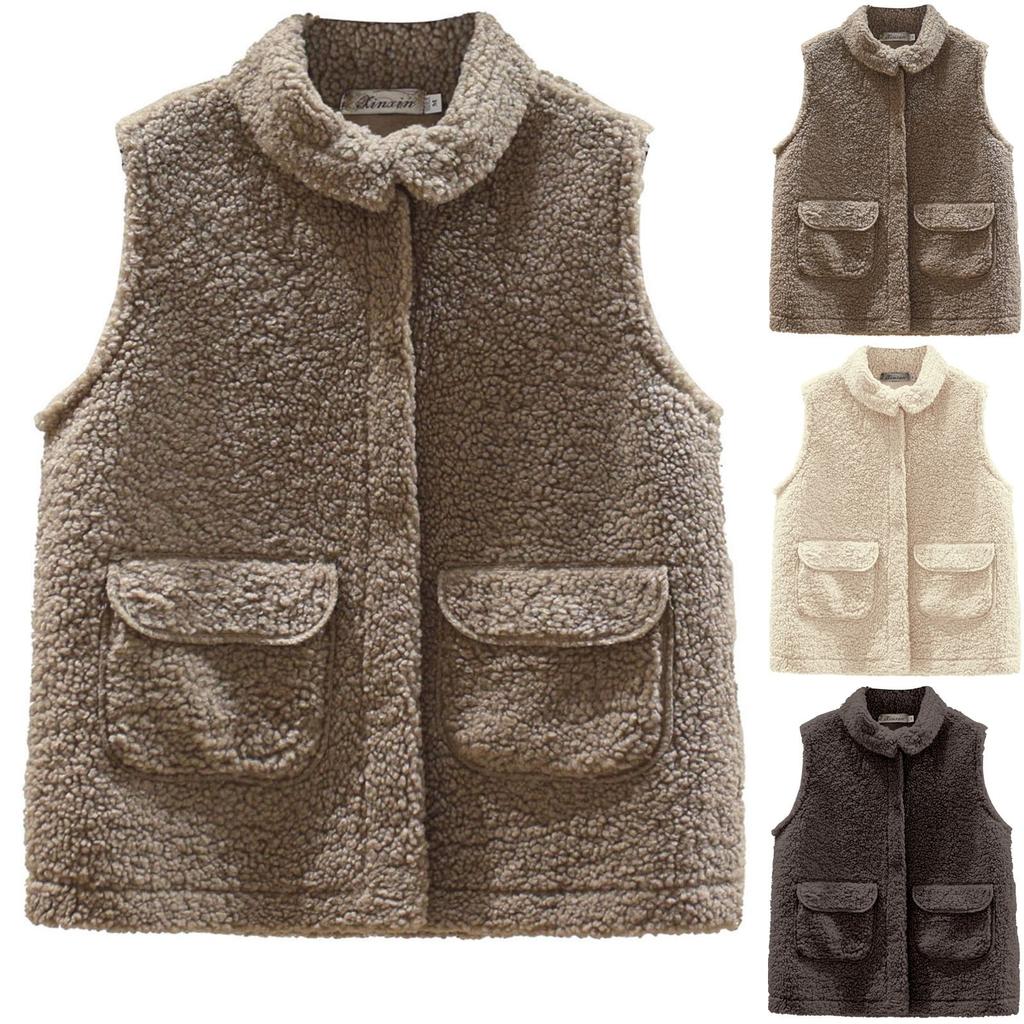 Women's  Winter Outerwear Faux Lambswool Vest