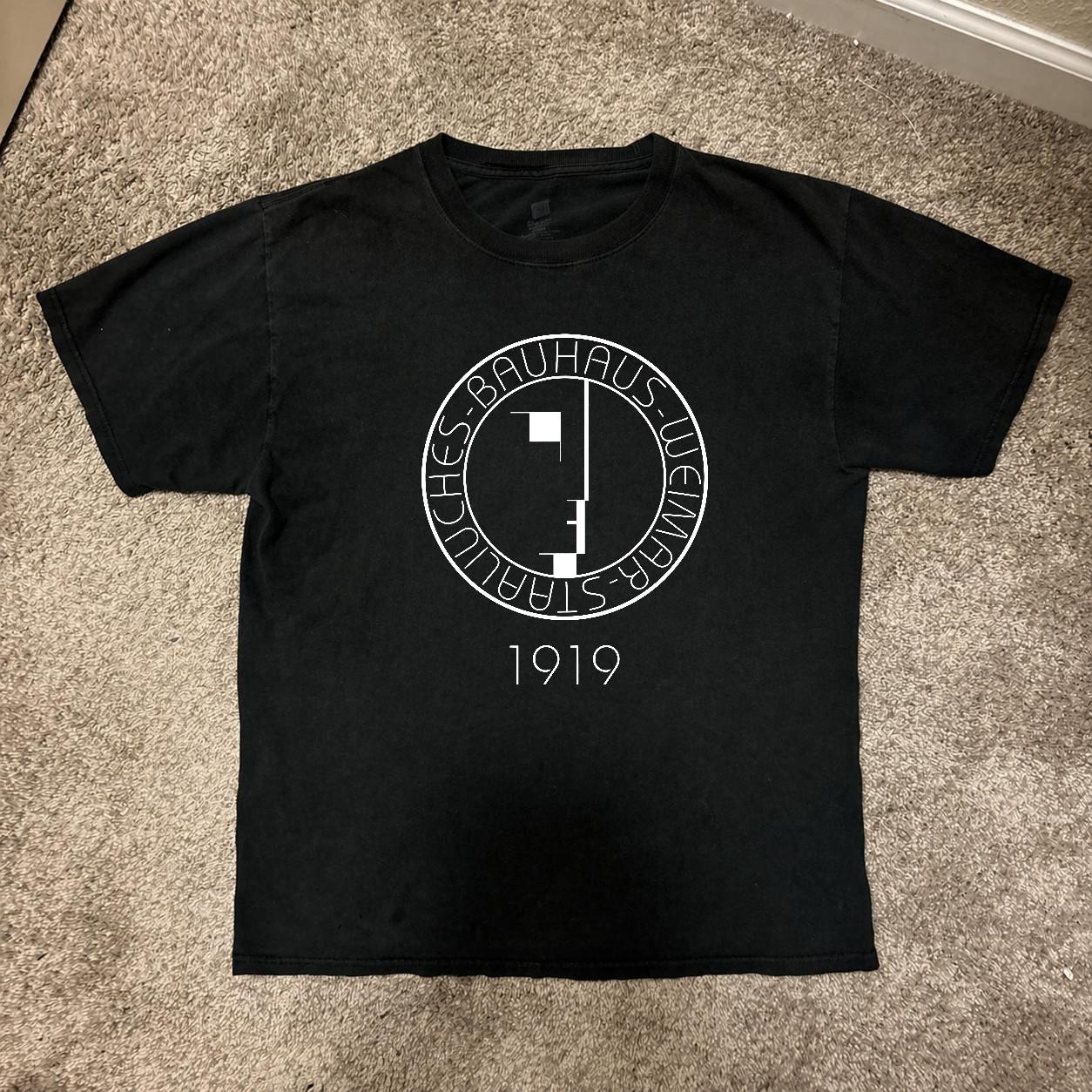 Bauhaus Art School Logo T-Shirt, 1919 Racing Design, Unisex, Sizes S-5XL S разноцветный