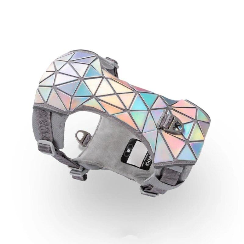 Designový hrudní postroj pro domácí mazlíčky Flitrový postroj pro velké psy Luxusní obojek pro psy s ochranou proti výbuchu Příslušenství pro psy